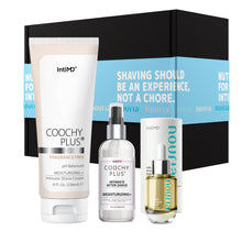 Load image into Gallery viewer, Coochy Plus 3-Steps Kit Intimate Shave Gift Set: NOURIA Pre-Shave Elixir + Coochy Plus Shave Cream Fragrance Free + COOCHY PLUS After Shave Protection Mist
